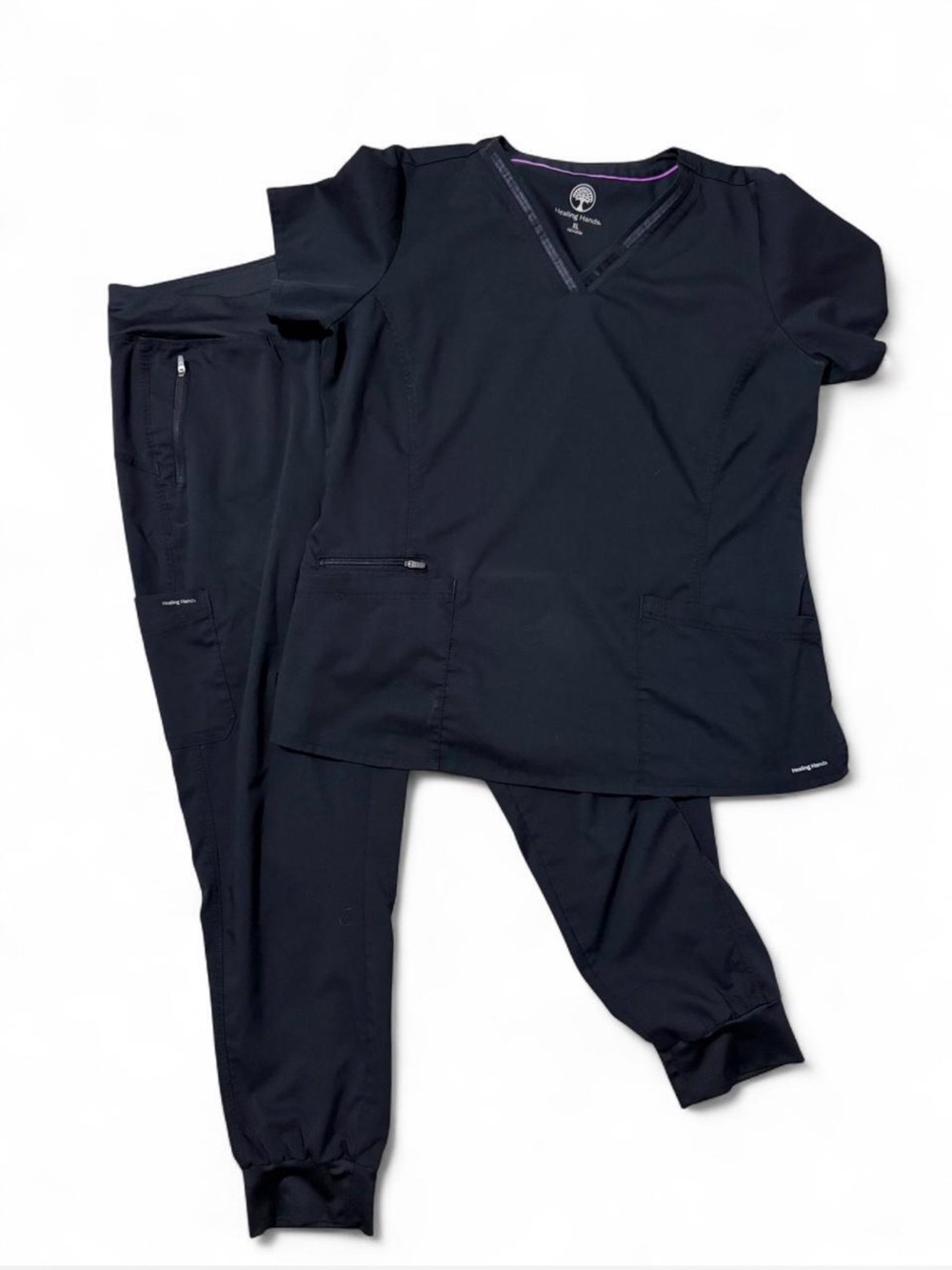 Healing Hands black scrub set in XL.